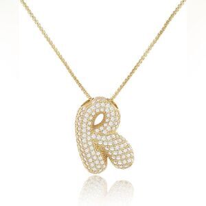Ballon initials necklace M631